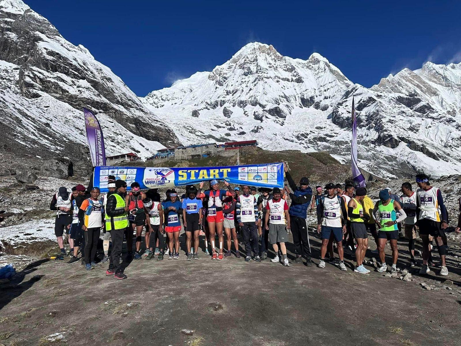 छैटौँ संस्करणको अन्नपूर्ण म्याराथन जेठ २० माः  तीन दिनको पदमार्ग चार घण्टामा