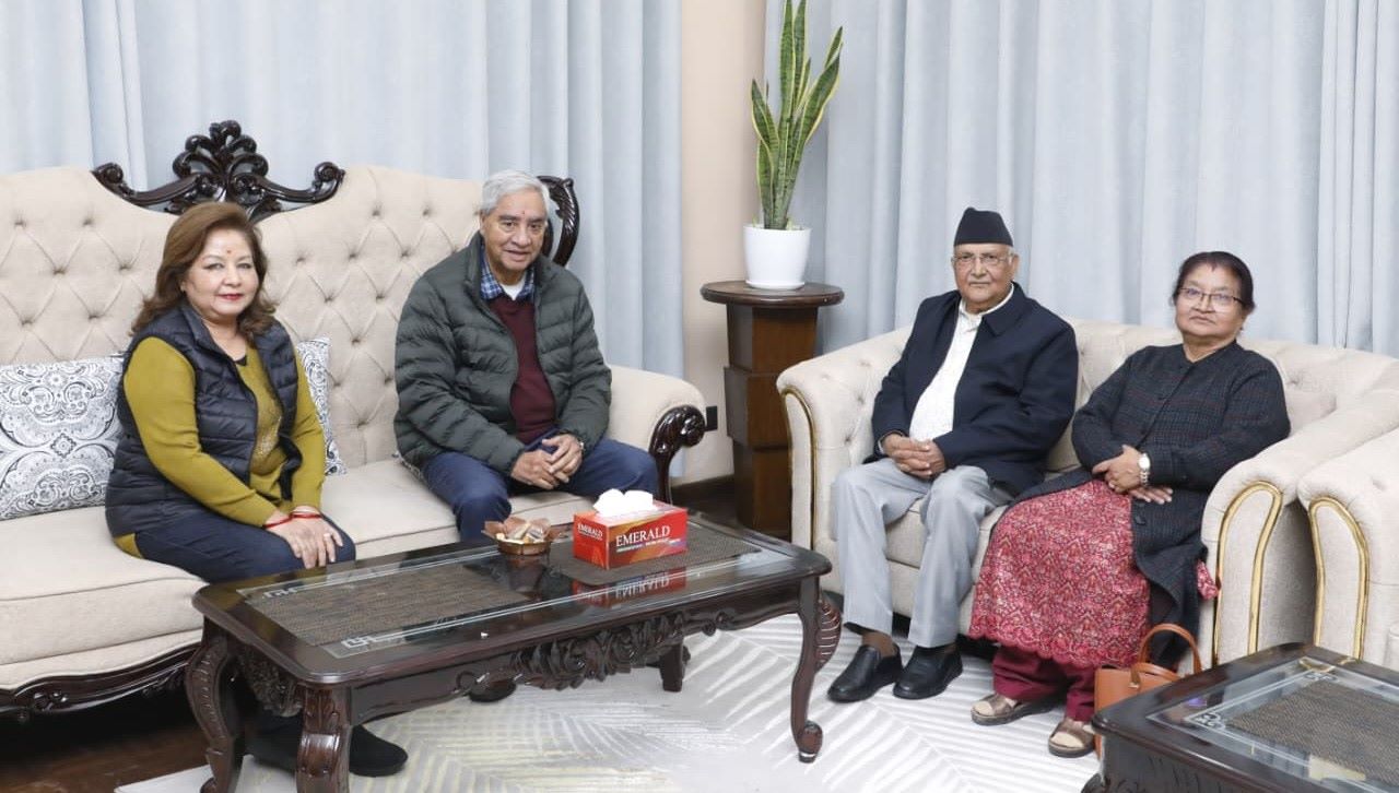 सभापति देउवा र अध्यक्ष ओलीबिच भेटवार्ता