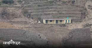 विद्यालयको निर्माणाधीन खेलमैदान भत्कियो